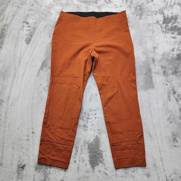 a new day Pants - A New Day Pants Womens 12 Rust Orange Slim Fit Ankle Side Zip Office‎ Preppy